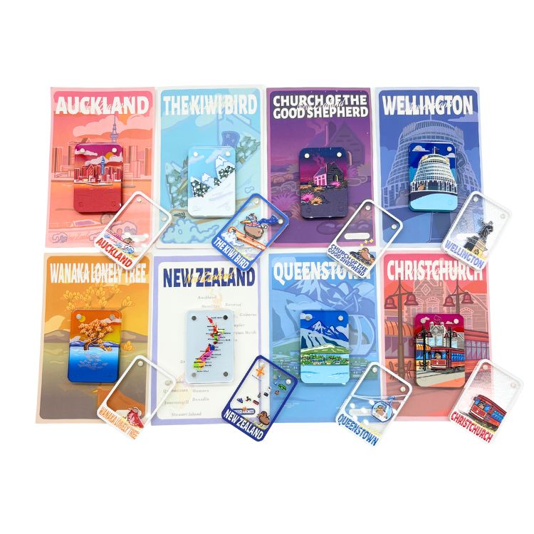 Kiwi Holiday – 3D Split Ceramic Fridge Magnet