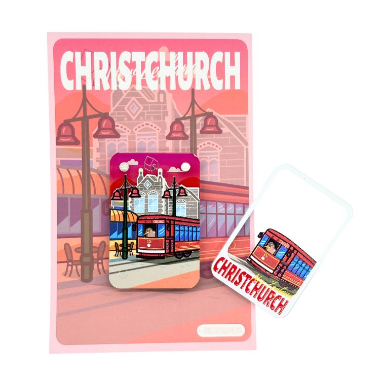 Tram of the Garden City – 3D Split Ceramic Fridge Magnet