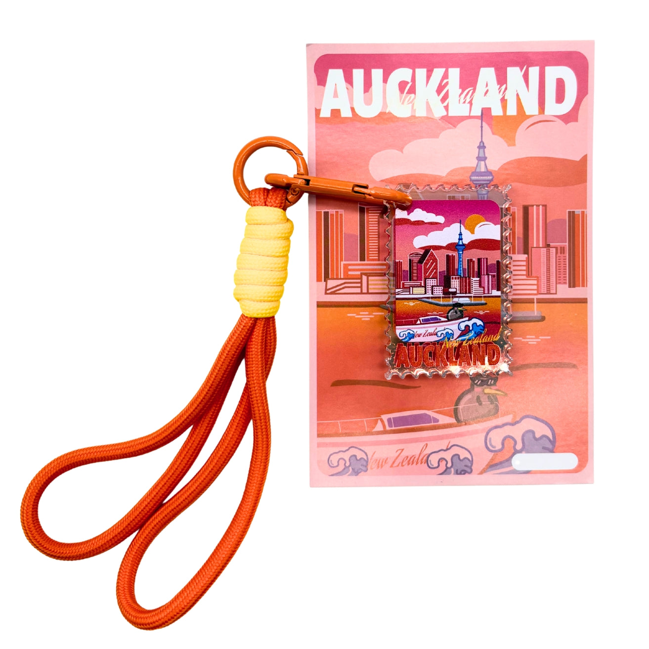 Sky Tower & Harbour – Iridescent Colour-Changing Keychain