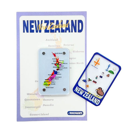 Aotearoa Journey (NZ Map) – 3D Split Ceramic Fridge Magnet