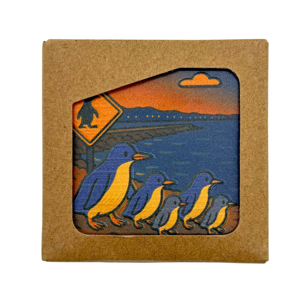 Karori Homecoming – Ceramic Fridge Magnet (Coffee Brown Artist Collection)